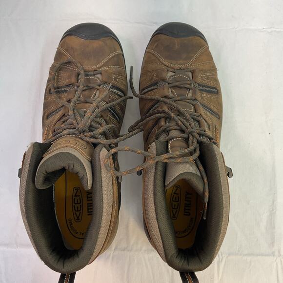 Keen Men's Flint II Mid WP Steel Toe Work Boot 1025613D Cascade Brown Sz 12 - Picture 5 of 8